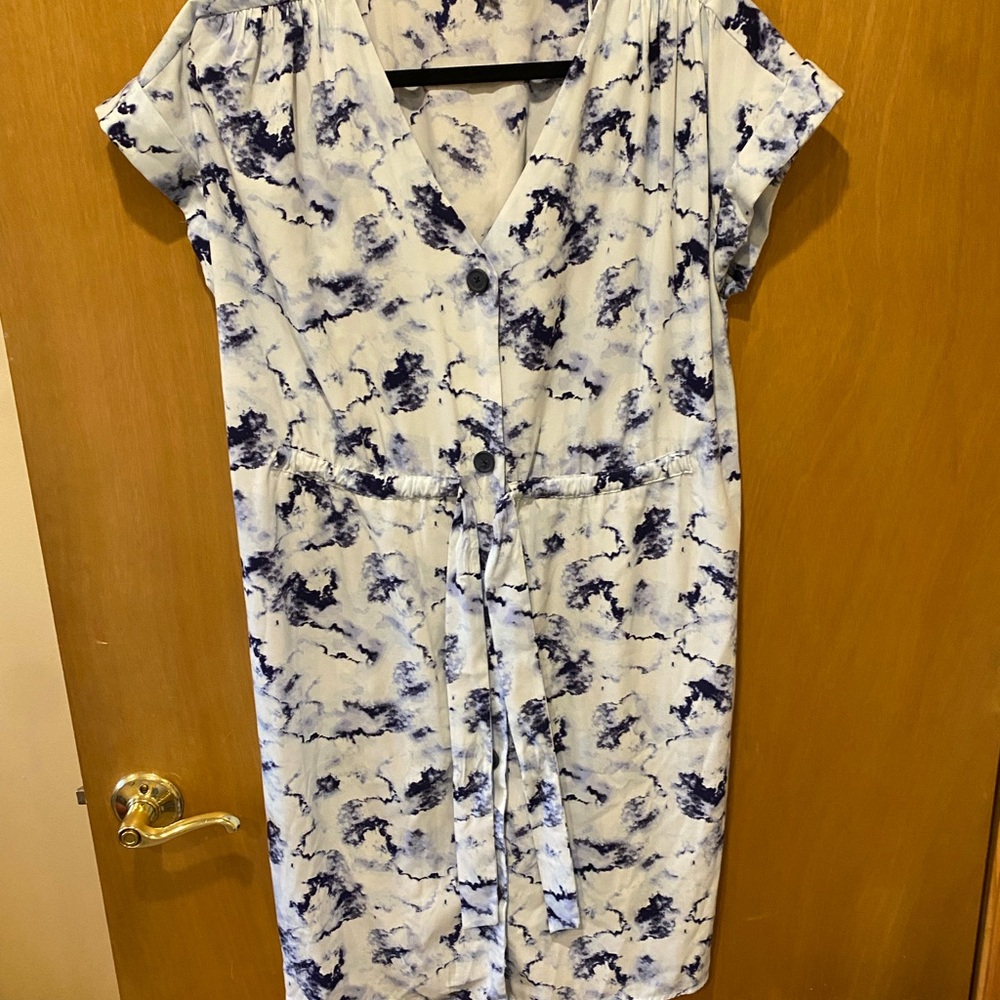 Blue and White Women's Dress